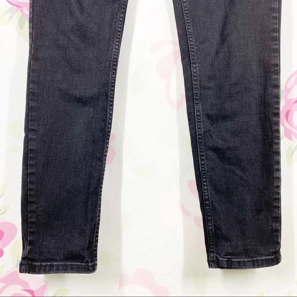 Free People High Rise Black Skinny Denim Jeans 31